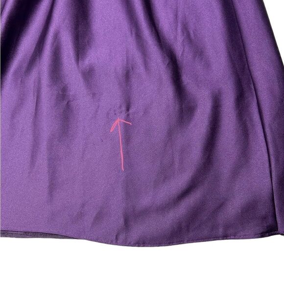 Mori Lee Purple Gown Formal Dress Embroidered Flowers Floral Purple Prom Dress - Picture 12 of 12